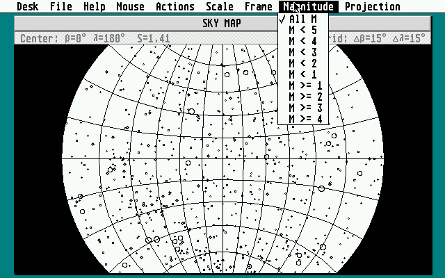 Sky Map atari screenshot